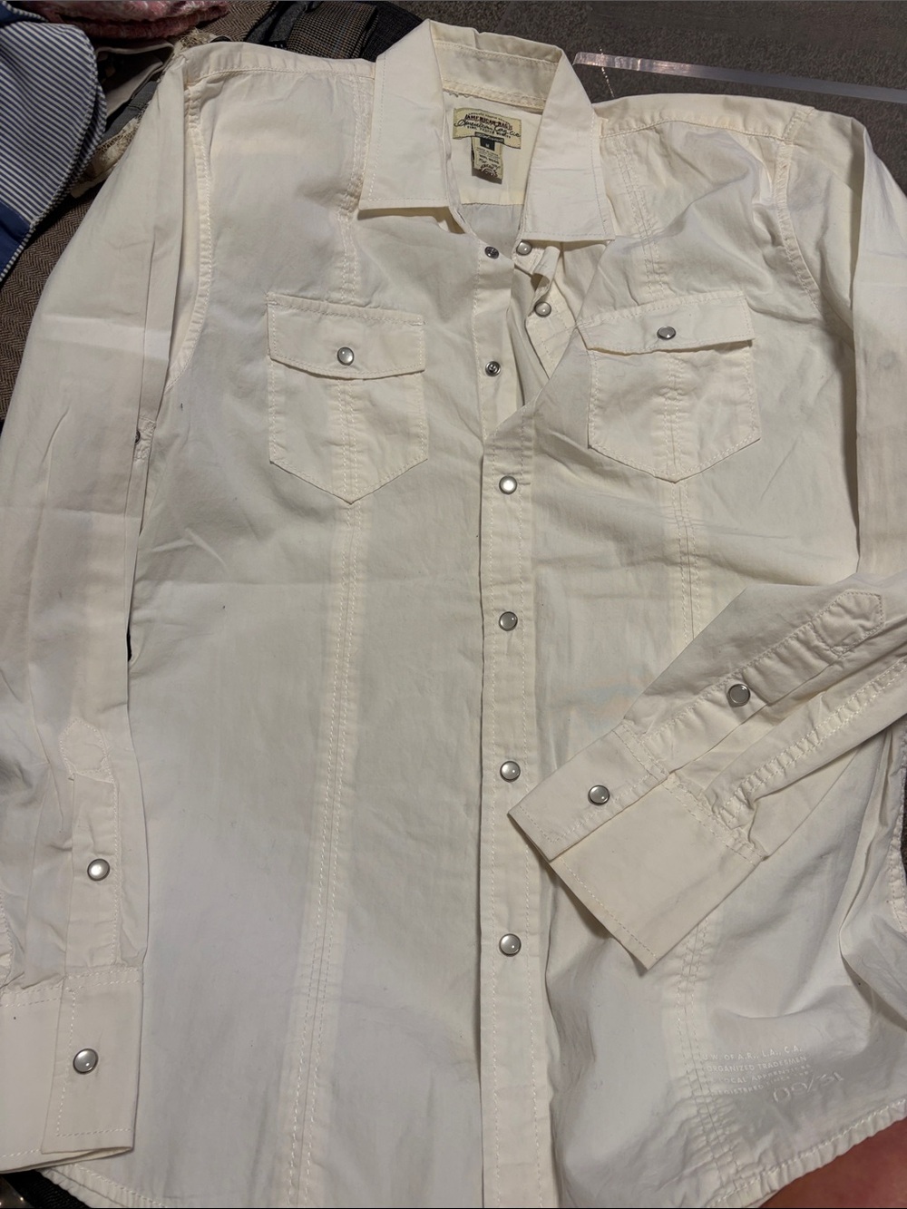 American Rag Cream Snap-Button Western Shirt